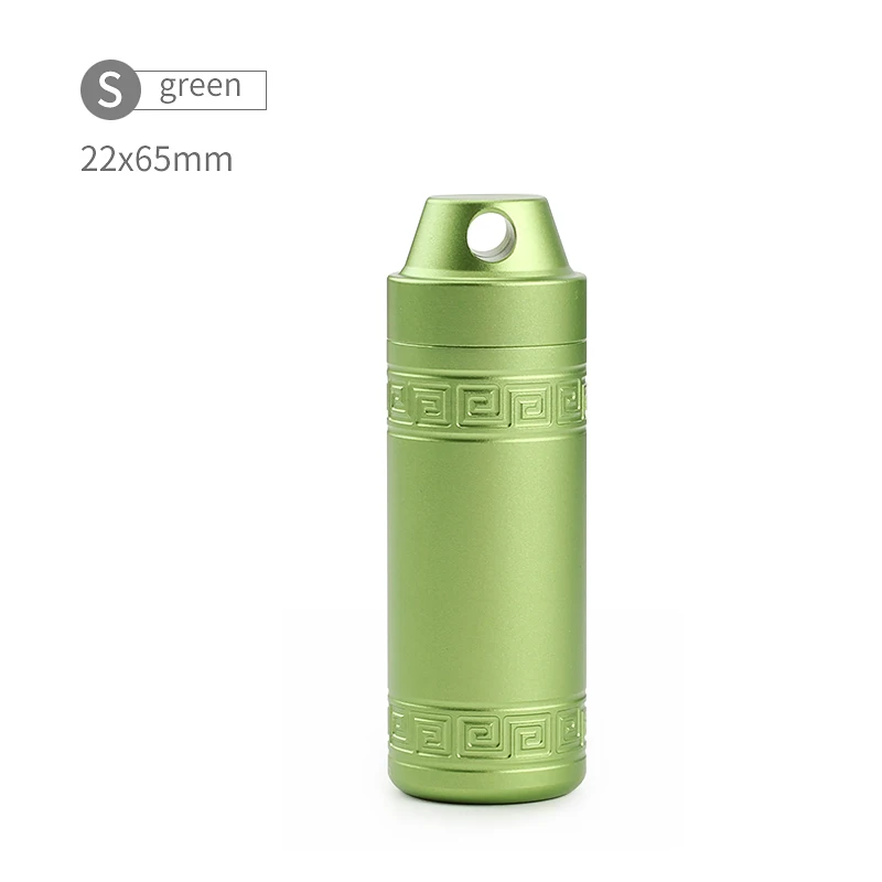 S green S/L металлическое уплотнение бутылки канистра Открытый выживания водонепроницаемый бак кемпинг спасательное оборудование комплект - Цвет: S green