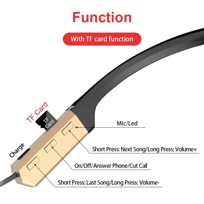 Беспроводные Bluetooth наушники магнитные спортивные с ушным крючком стильные
