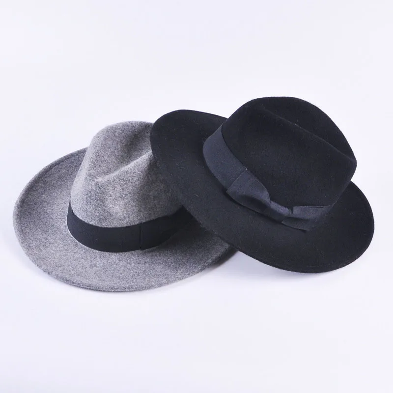 QDKPOTC осень и зима высокое качество для мужчин и женщин Fedoras шерсть солнцезащитная Кепка бабочка ковбой Англия джаз шляпа