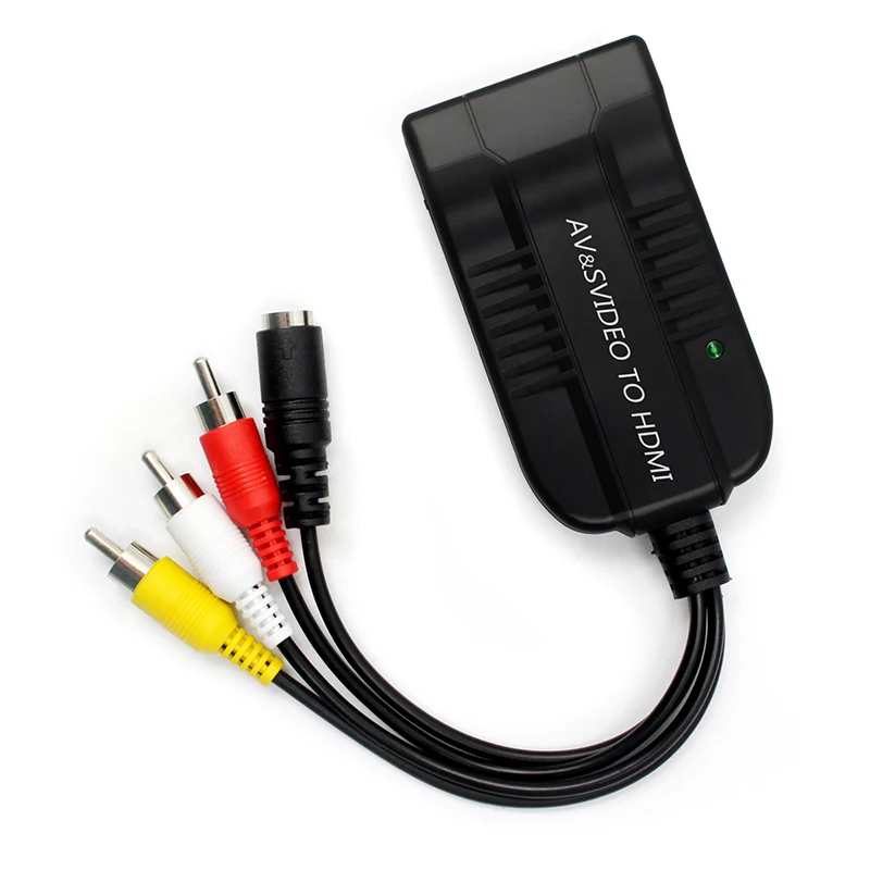 Адаптер 3RCA AV CVBS S Video к HD поддержка 720p/1080p Композитный видео R/L аудио HDMI совместимый