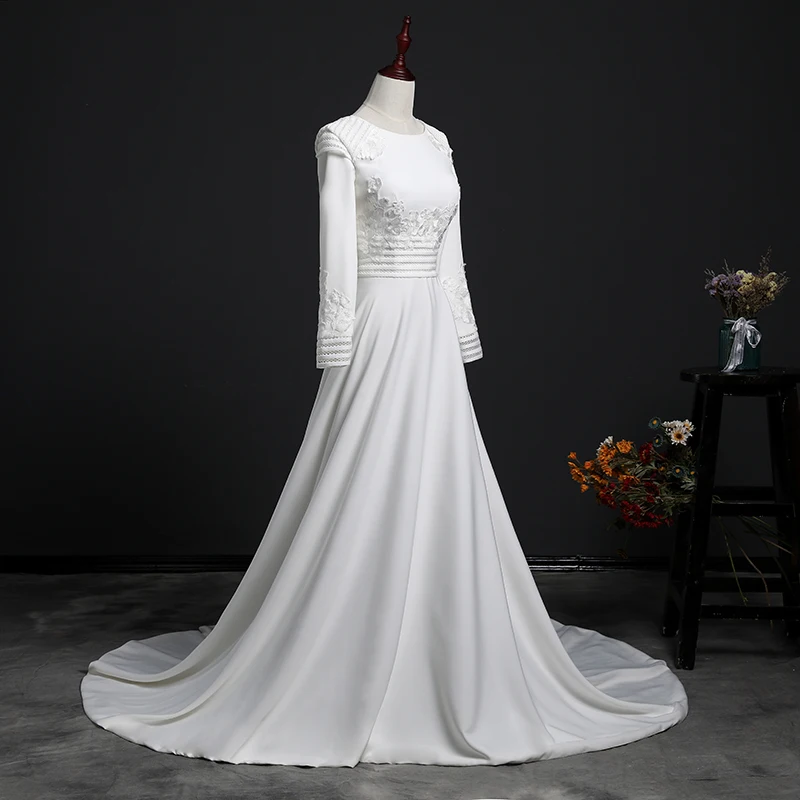 Реальные изображения Vestido De Novia свадебное платье с коротким шлейфом бусы на молнии Свадебные платья Robe de Brave банкетные свадебные платья