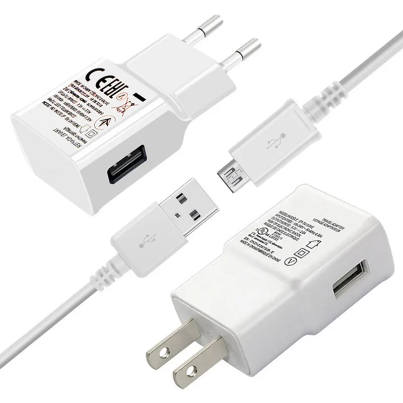 Настенный usb адаптер для Samsung M10 A10 S6 S7 edge Xiaomi Redmi K20 6A Note 7 5 6 Pro EU кабель Micro USB зарядки