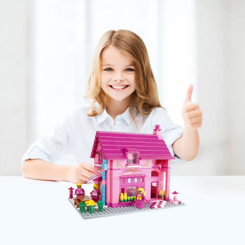 523 шт. игровой дом для девочек сборные блоки игрушки Legoingly friends City Princess вилла
