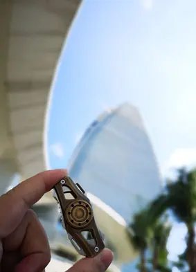 Carved copper Нержавеющая сталь Олово Бронзовый титановый сплав двухстраничный кончик пальца Гиро фиджет Спиннер для взрослых антистресс дети забавные EDC игрушки - Цвет: Carved copper