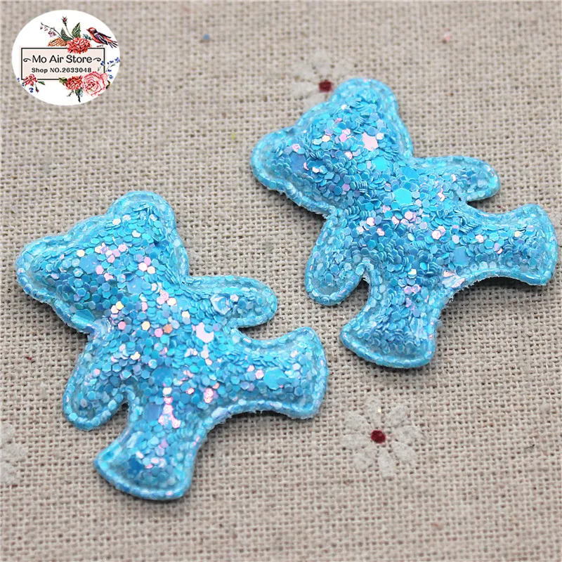 12 шт. нетканые блестящие нашивки с изображением медведя|glitter felt applique|felt appliqueappliques