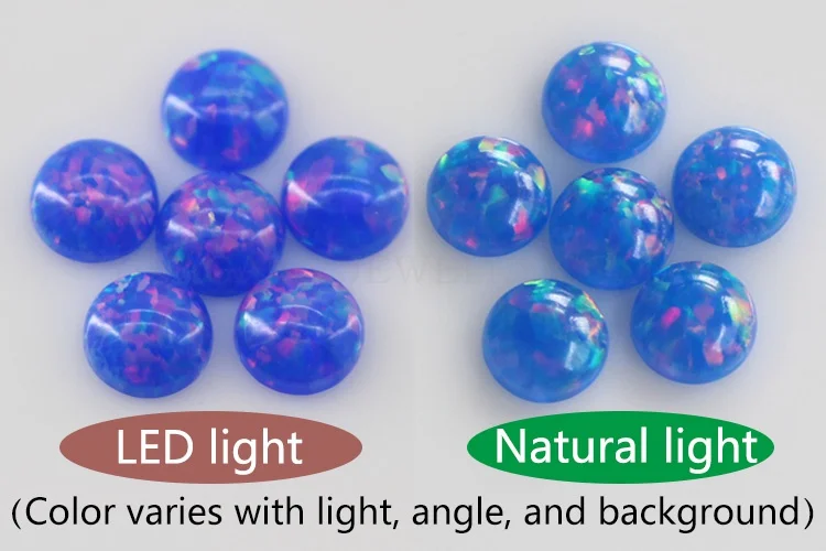 opal loose lab created gemstone round shape flat base stone cabochon created beads for jewelry making 3mm-8mm free shipping