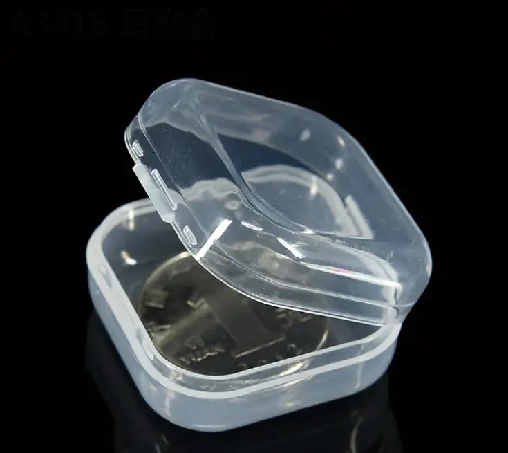 

Mini Clear Plastic Small Box Jewelry Earplugs Storage Box Case Container Bead Makeup Clear Organizer Gift SN2119