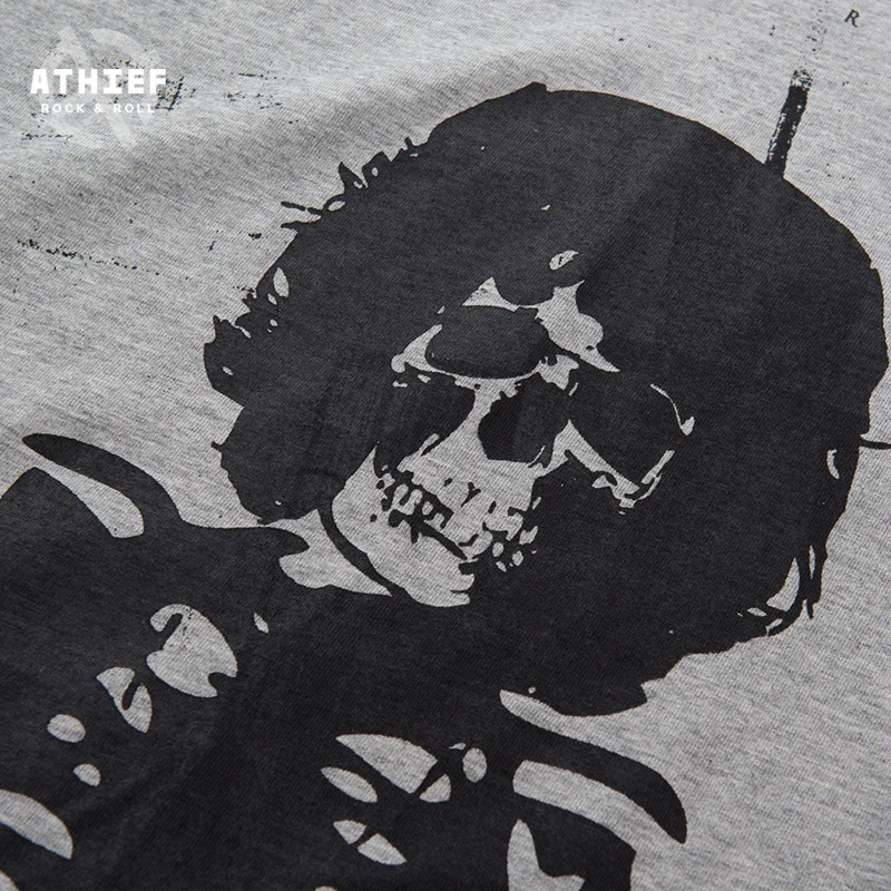 ATHIEF Повседневная ДВЕРИ Джим Моррисон с Печатным Рисунком С Длинным Рукавом