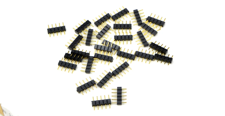 10 шт./лот 4 PIN RGB/5 PIN RGBW RGBWW иглы Разъем для 3528 2835 5050 светодиодные ленты