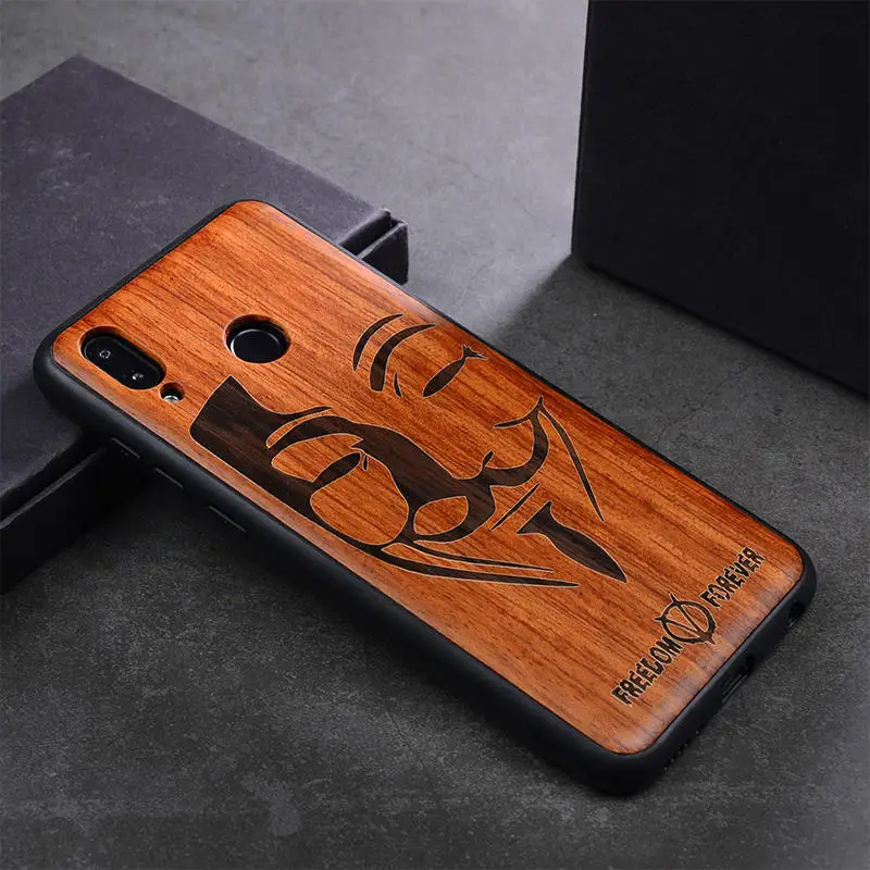 as picture Резной деревянный ящик для huawei Honor Play противоударный ТПУ бампер чехол для huawei Honor Play деревянный корпус Honor Play 6,3" - Цвет: as picture