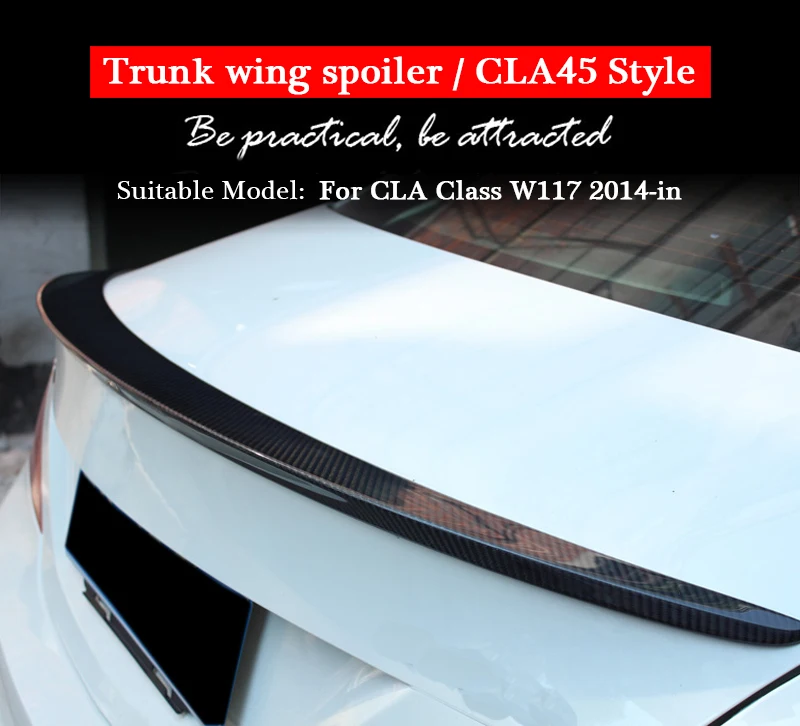 Для Mercedes CLA W117 C117 X117 задний багажник высокий спойлер Duckbill крыло для AMG стиль