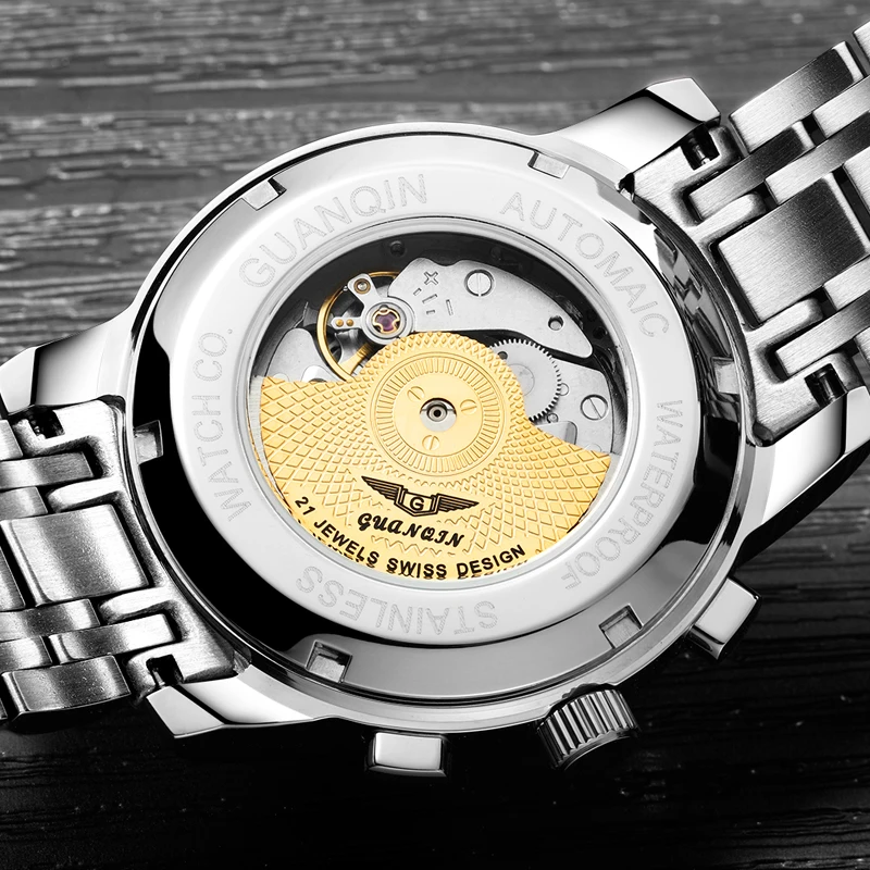 Relogio Masculino GUANQIN 2017 Brand Tourbillon Automatic Watch Luxury Men Business Stainless Steel Mechanical Wristwatch A | Наручные