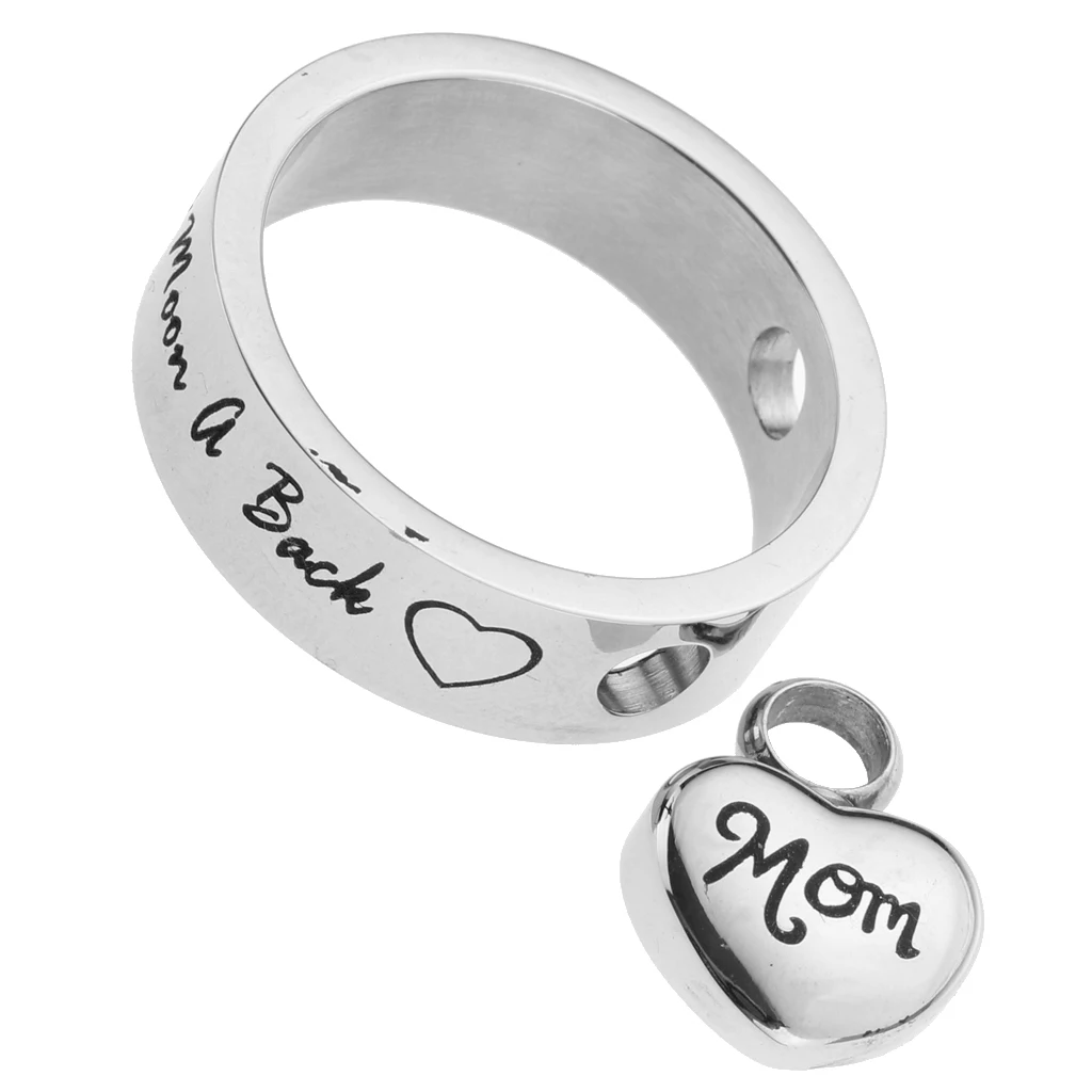 Круглая петля сердце я люблю тебя на Луну и обратно из нержавеющей стали Урна