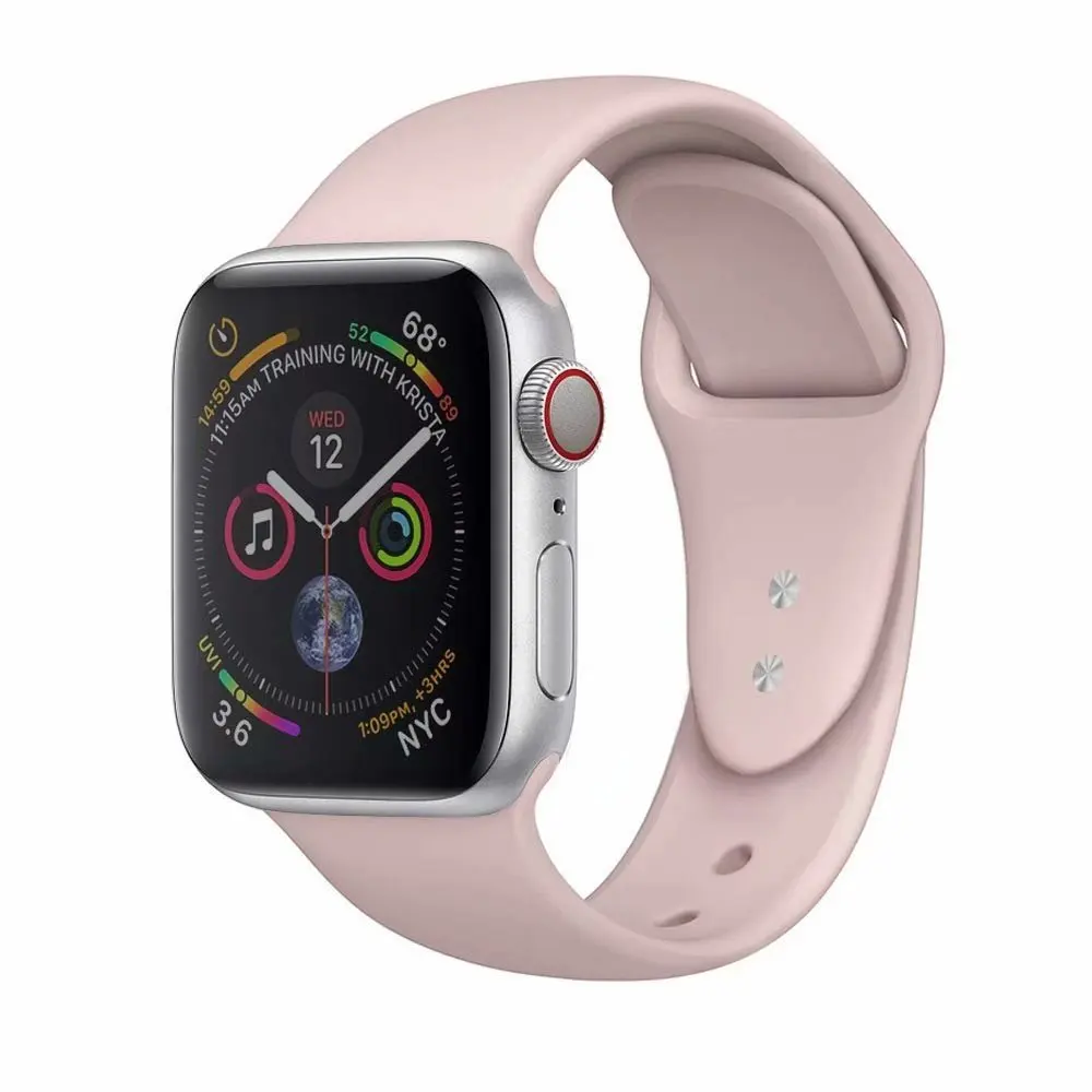 Morandi Для мужчин Цвет силиконовый ремешок для наручных часов Apple Watch Смарт i-Watch 38/40/42/44 мм браслеты 1/2/3/4G браслет