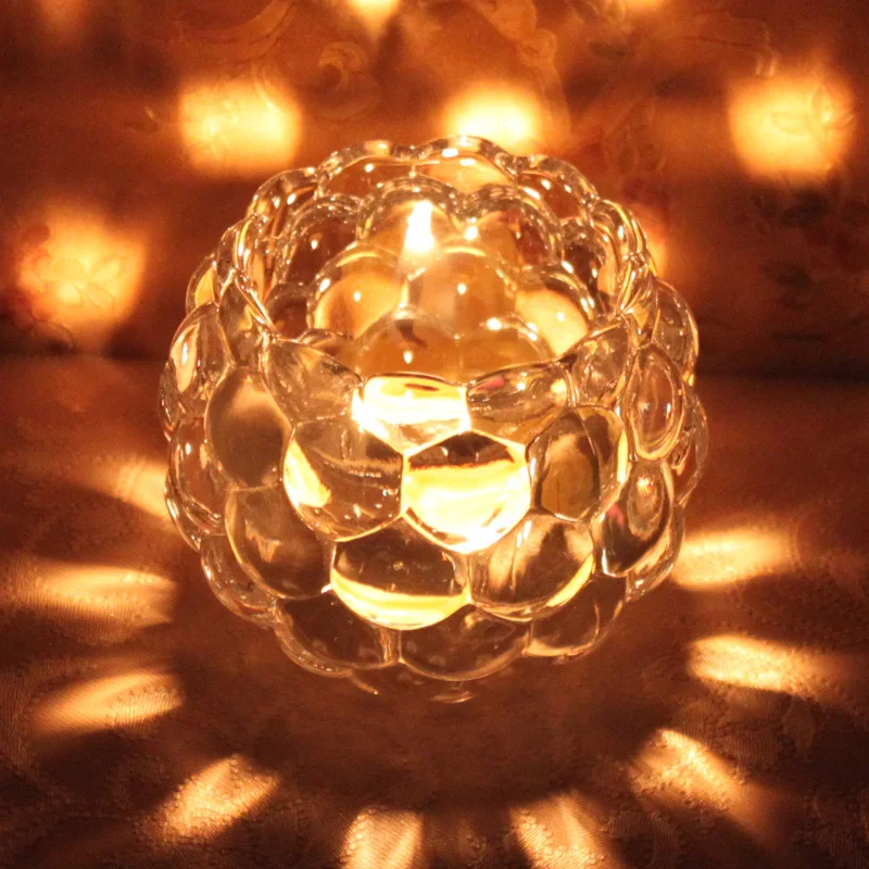 Стеклянный подсвечник прозрачная Хрустальная свеча Тайвань Европейский Стиль