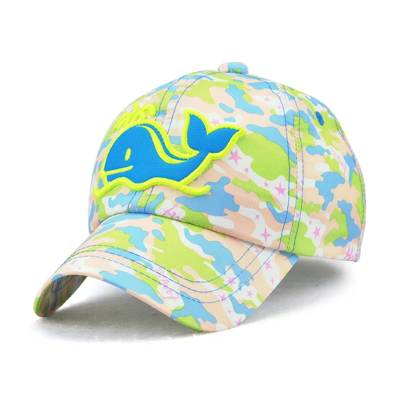 [JAMONT] Детская летняя кепка Snapback бейсбольная s камуфляжная от солнца с дельфином