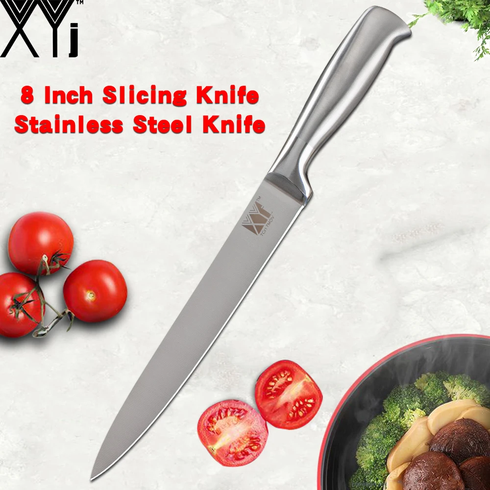 XYj кухонный нож из нержавеющей стали для очистки овощей, нож Santoku для нарезки хлеба, нож шеф-повара, немецкий Держатель ножей, точилка, инструменты для приготовления пищи