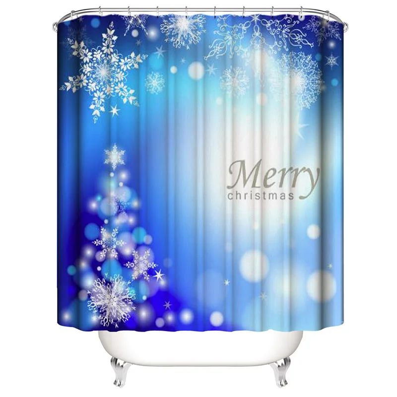 Занавески для душа с 12 крючками рождественские украшения милые занавески