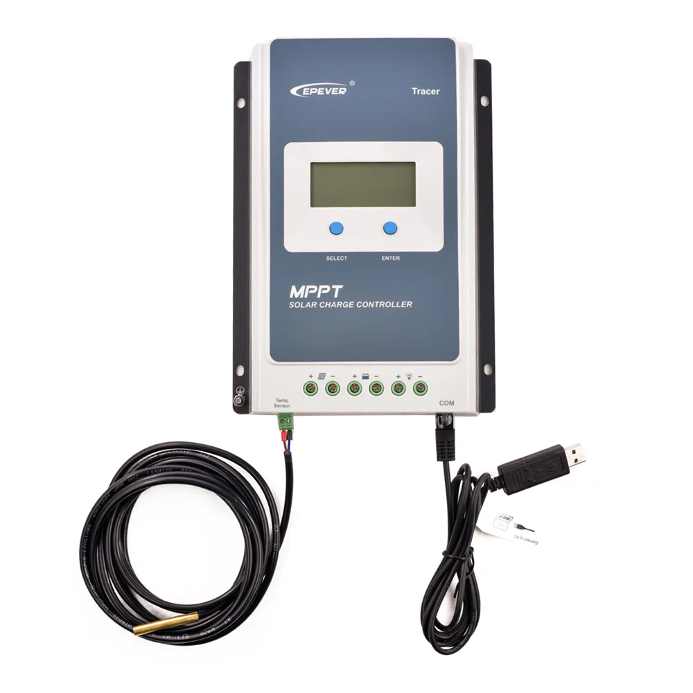 3210AN-Tsensor-cable Tracer 3210an EPEVER MPPT 30A Солнечный Контроллер заряда 12 в 24 в авто задний светильник ЖК-панель солнечной панели регулятор для солнечной системы питания - Цвет: 3210AN-Tsensor-cable
