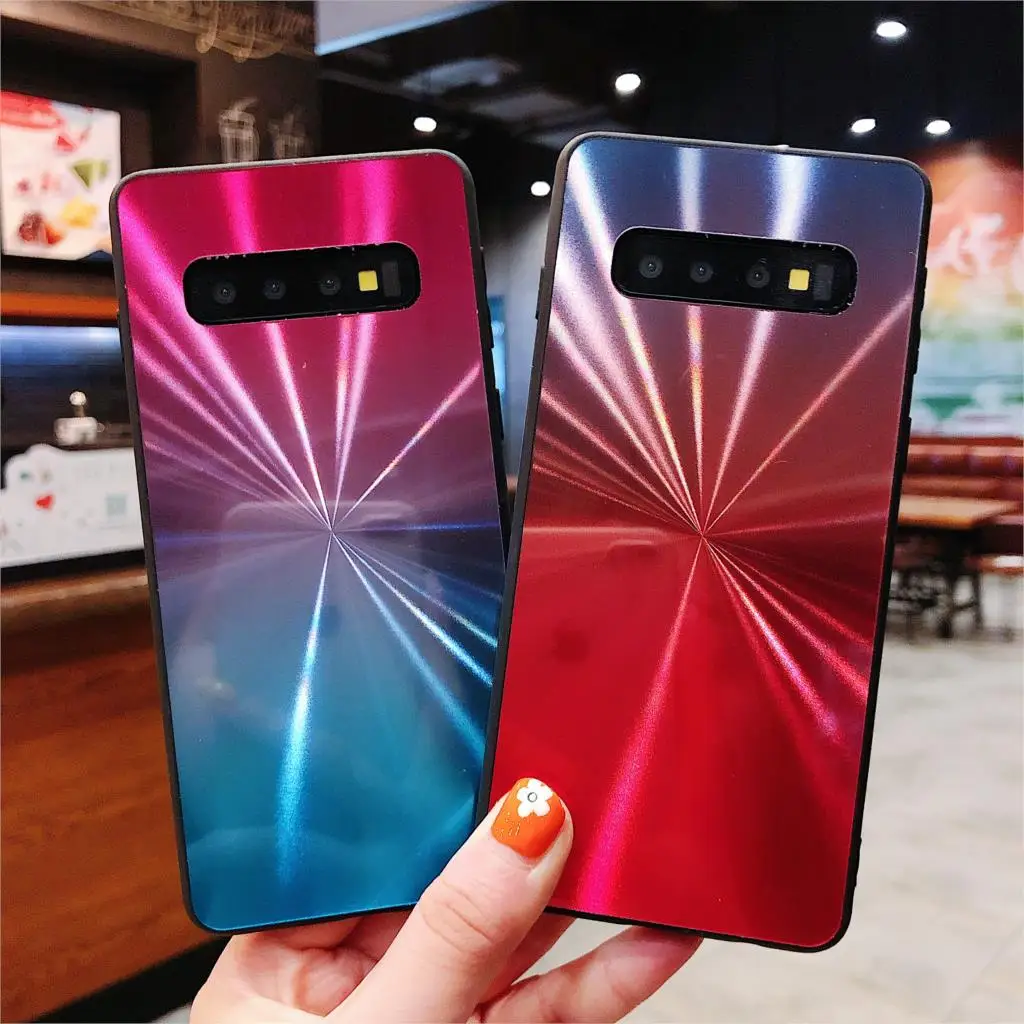 3D лазер CD блестящий чехол в градиентном для samsung Galaxy A10 A20 A30 A50 A60 A70 M10 A9 A7 2018 J4 J6 S10 S9 S8