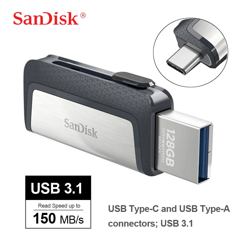 

SanDisk Ultra Dual Drive USB Type-C 256GB 128GB USB 3.1 Flash Drive 64GB Mini USB Stick 32GB Pen Drives 16GB Flash Bellek SDDDC2