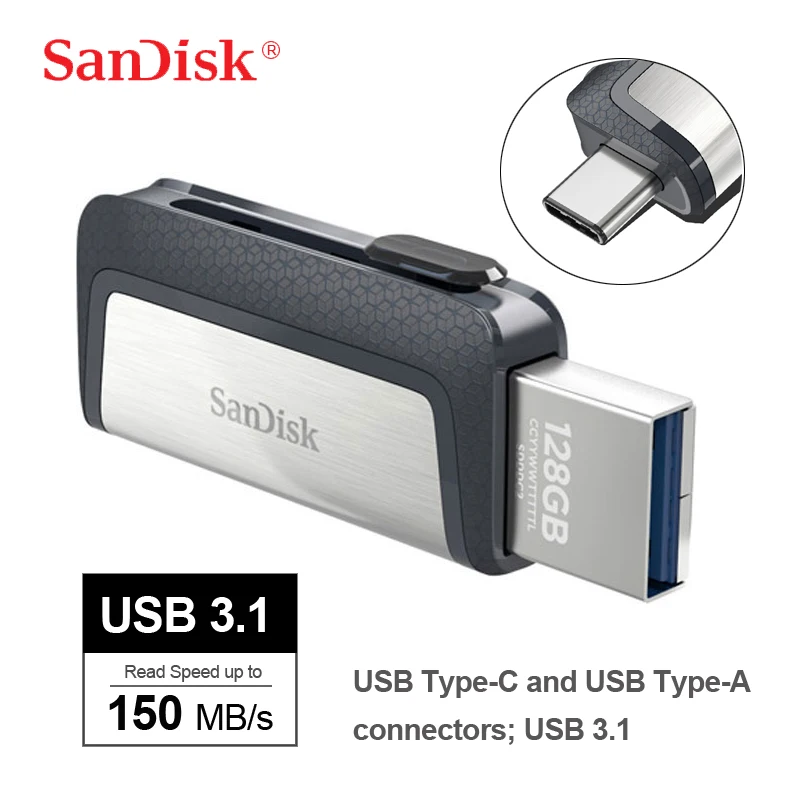 Двойной USB флеш накопитель SanDisk Ultra Type C 256 ГБ 128 3 1 64 мини 32 16 Bellek SDDDC2|dual drive usb|128gb usbdrive
