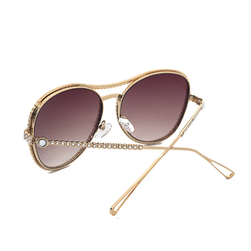 RFOLVE Pilot Солнцезащитные очки для женщин декоративные стразы фирменный дизайн