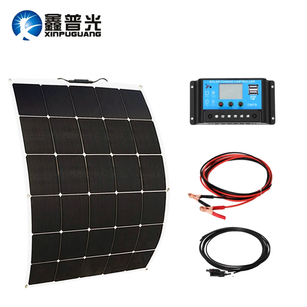 150 w Гибкая солнечная батарея по оптовочной ценеоп 20A PMW контроллер кабель MC4