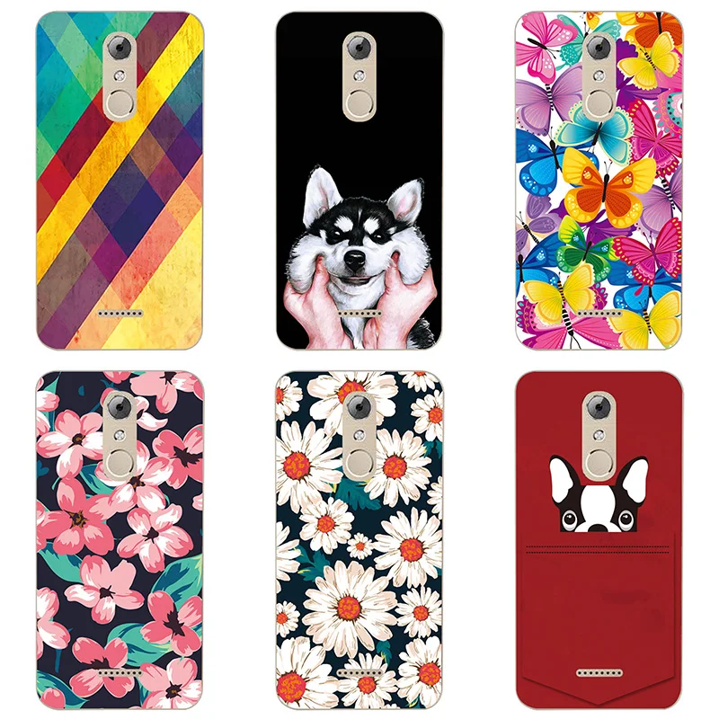 Soft Silicon phone case cover For BQ BQ-5504 Strike Selfie Max shell Painted TPU BQS 5504 Flower |