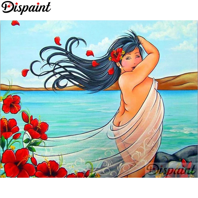 

Dispaint Full Square/Round Drill 5D DIY Diamond Painting "Cartoon woman" 3D Embroidery Cross Stitch 3D Home Decor A06072