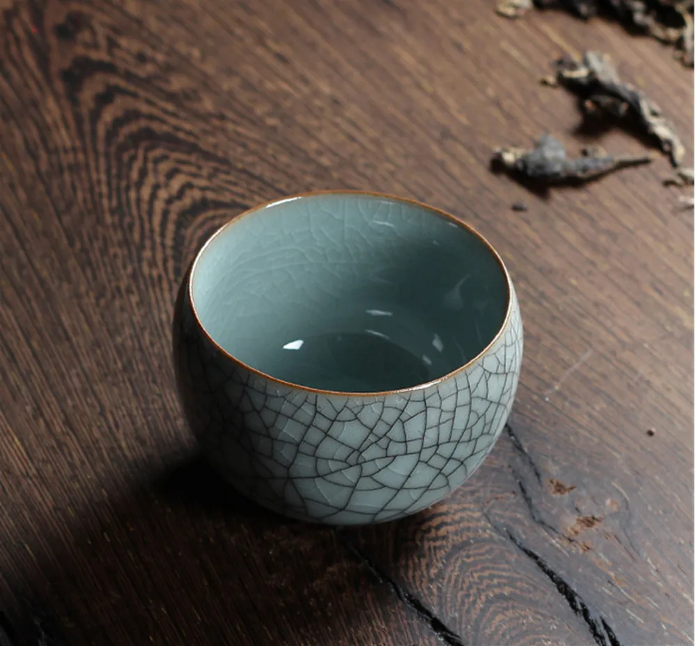1 шт. Стаканчик из Celadon Longquan crespitate китайский фарфор эскимо кунг-фу китайский чай игра