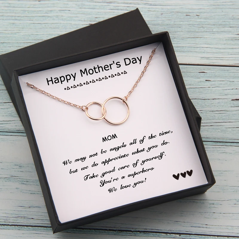 Женское Ожерелье с надписью We Love You Mom 1 шт. ожерелье в подарочной коробке подарок