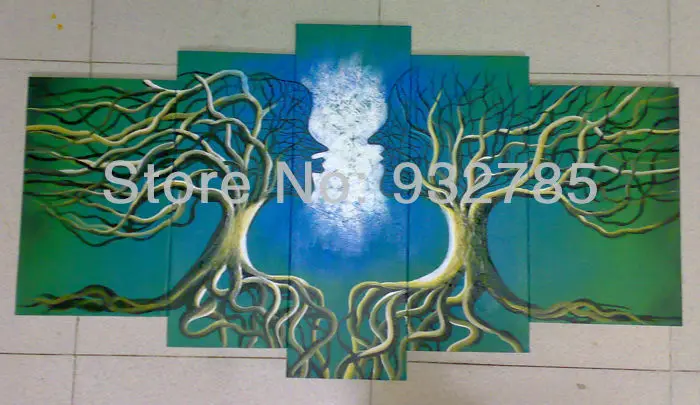 Бесплатная доставка картина маслом портрет парное дерево любовь современная