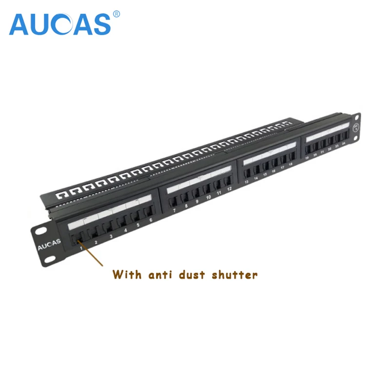 AUCAS Гбит CAT6 24 порта RJ45 патч Панель рамка rj45 адаптеры Keystone Кабельный