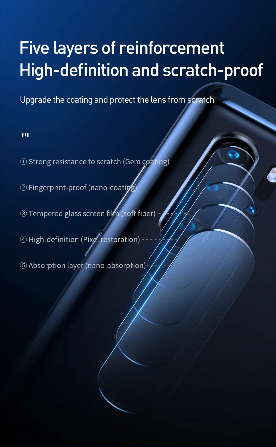 Baseus 0,2 мм закаленное стекло объектив камеры для huawei P30 P30 Pro задняя камера Стекло экран протектор Защитная пленка для huawei P30
