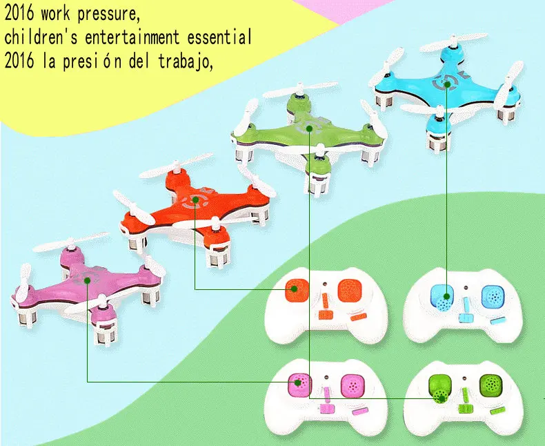 CX-10 4-channel 2.4GHZ3D rotating roll only 4CM mini remote control aircraft LED lights bright children like elf holiday gifts | Игрушки и