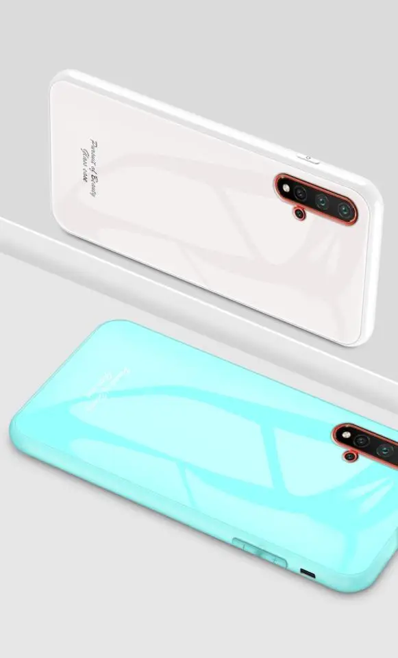Чехол для Huawei Honor 20/20 Pro/20i/8X/8X Max/8C/Play/V20 милый цветной Тонкий Стеклянный мобильного