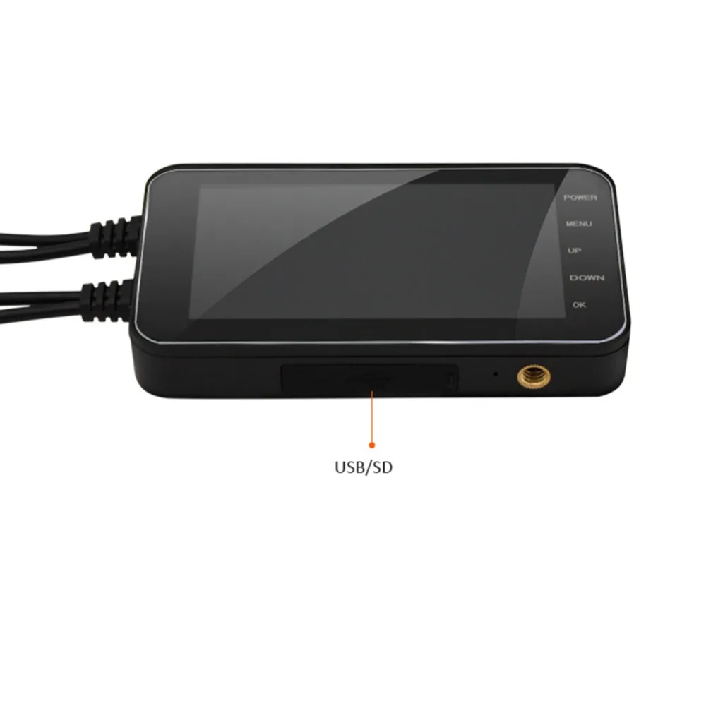 4" 1080P(Front)/720P(Back) WiFi Motorcycle DVR Driving Video Recorder Front& Rear Camera Dash Cam