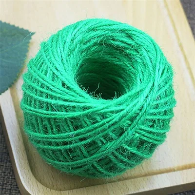 D 1 рулон Красочные DIY ручной пеньковый Шпагат Веревка струна Подарочная коробка шнур Свадебные бирки Украшения Обертывание Декор - Цвет: D