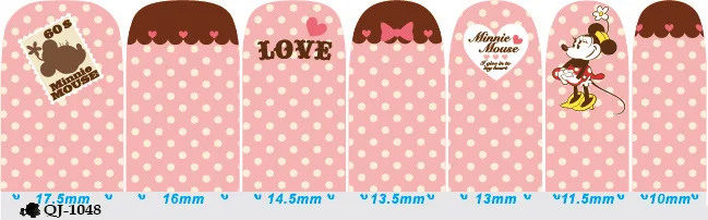 Beautome 1PC Mickey Minnie Nail Tips Stickers Cute Cartoon 2016 Full Cover Art Decorations 3D Waterproof Kids Design | Красота и