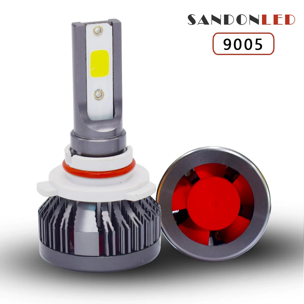 Sandon светодиодный Светодиодный лампы 9005 один луч все-в-одном Conversion Kit 8000LM 6000 К
