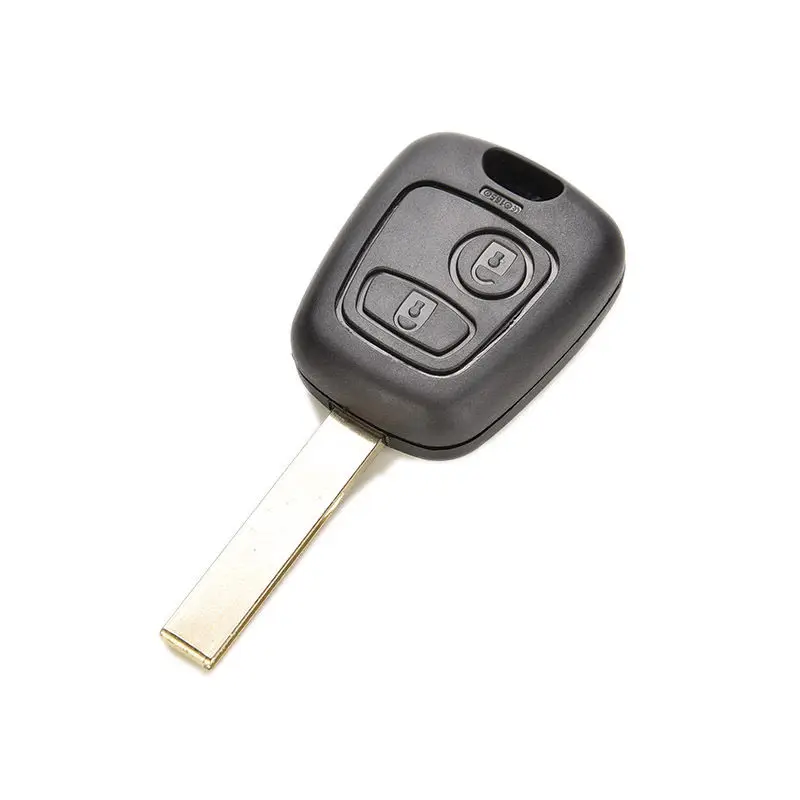 Для PEUGEOT 107 207 307 407 607 1007 C2 1 шт. черный 2 кнопки Uncut пустой корпус для дистанционного