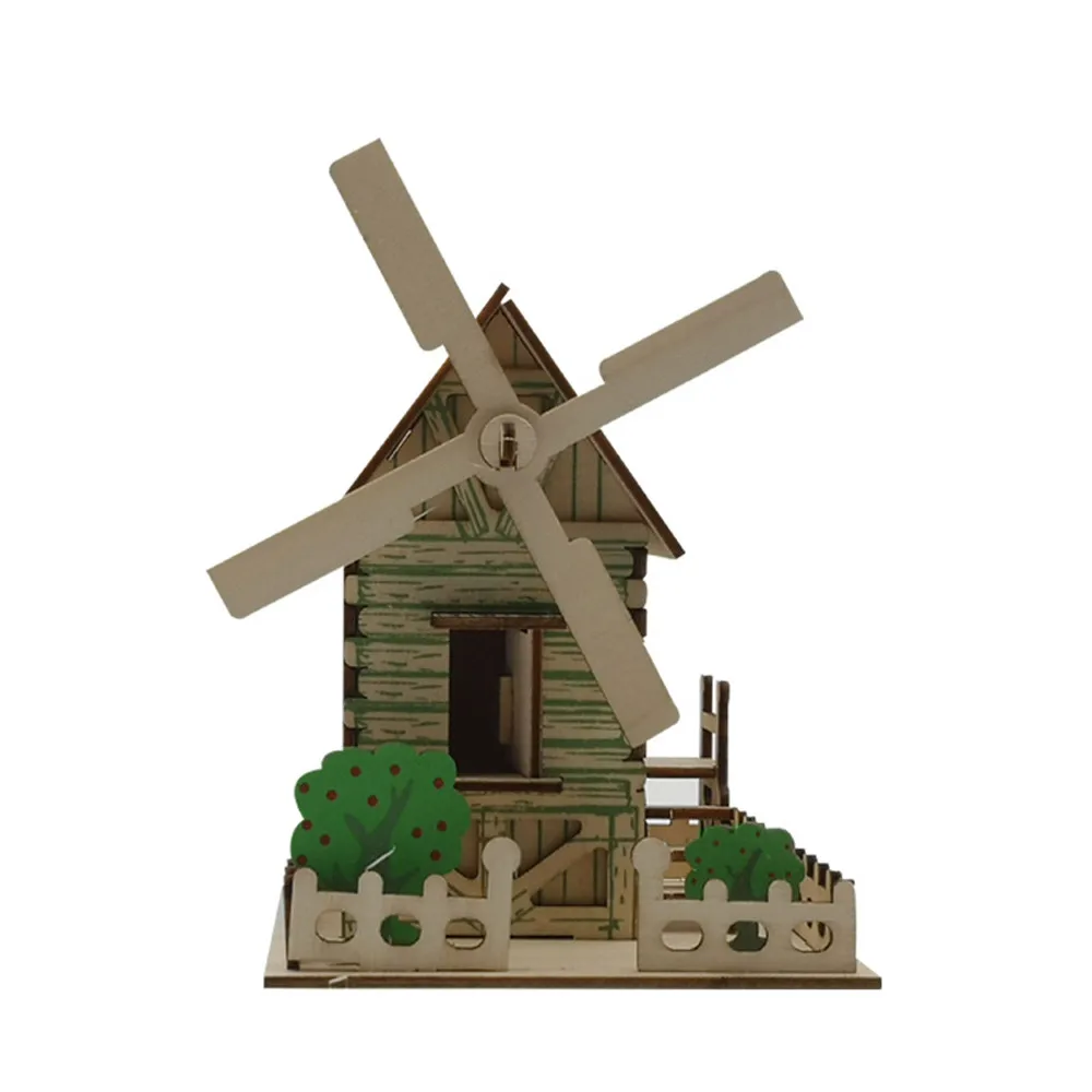 Деревянный 3D Пазл сделай сам архитектурная модель пазл для дома детская игрушка