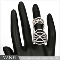 kfvanfi unique design silver color brass copper rings for women fashion cubic zirconia jewelry ladies ring women accessories