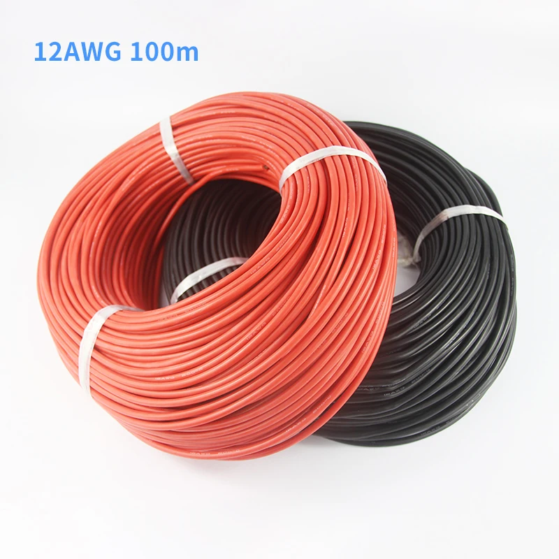Силиконовый провод 12AWG силиконовый кабель 100 метров для двигателя модели RC Lipo