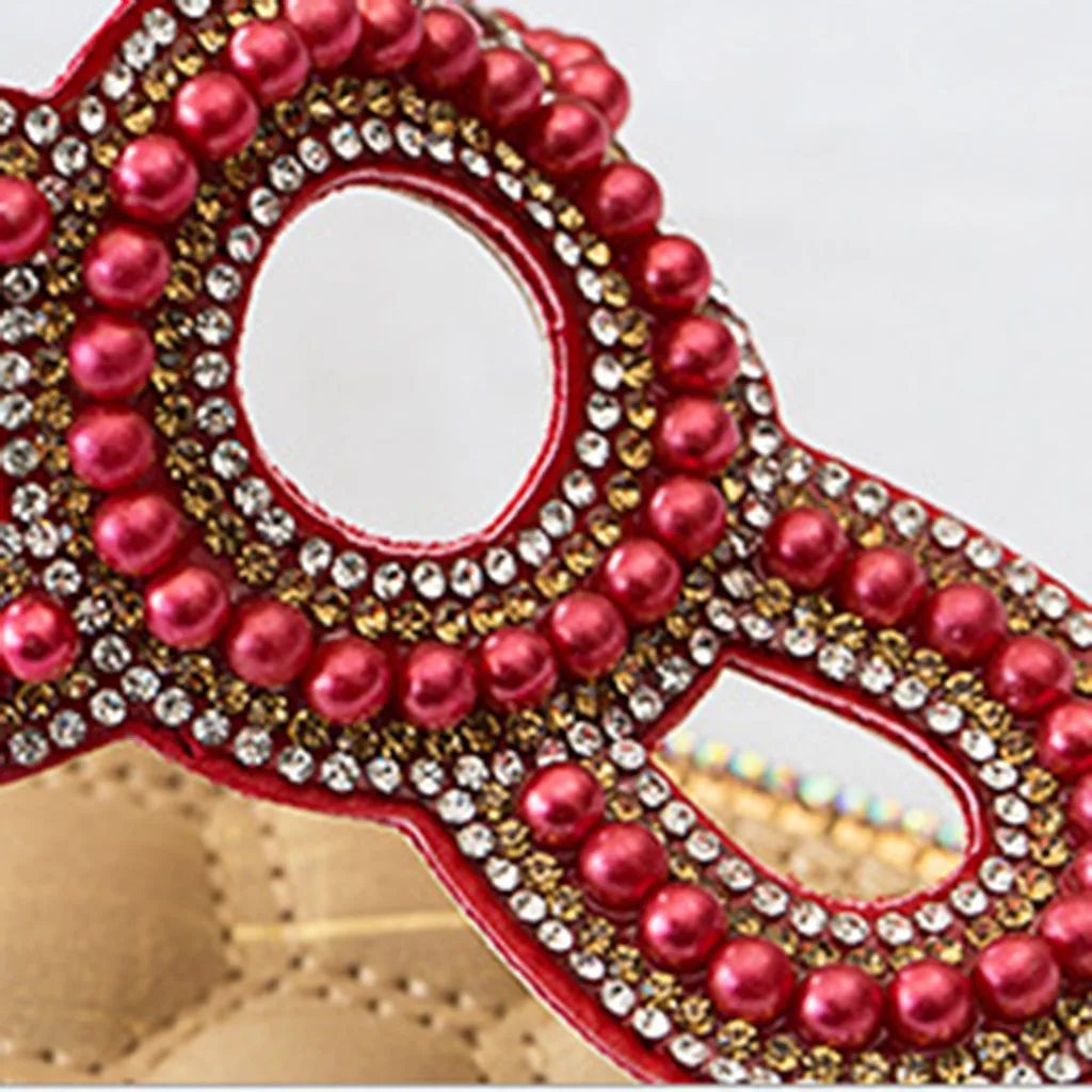 Сандалии SAGACE женские на плоской подошве богемные пляжные босоножки с бусинами