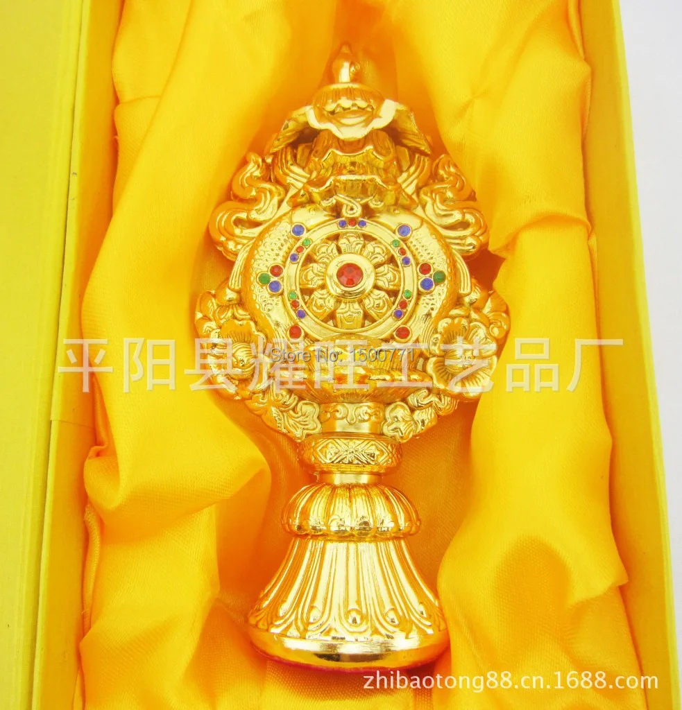 Тантрические предложения/Восемь благоприятных украшений/медный позолоченный