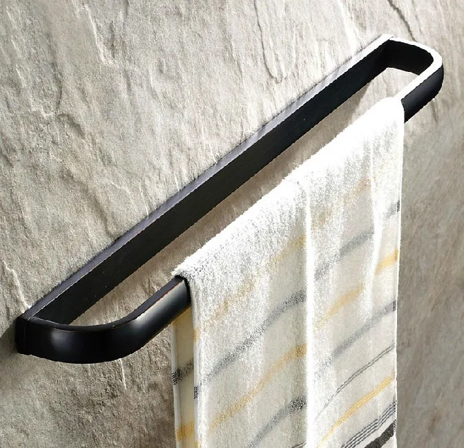 

60cm Bathroom Single Towel Bar Towel Rack Towel Holder Solid Brass Black Bronze Bathroom Accessories Lba192