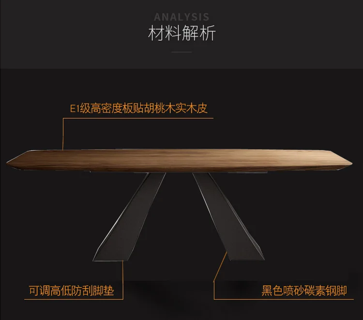 stainless steel Dining Room Set Home Furniture minimalist modern wooden dining table and 8 chairs mesa de jantar muebles comedor