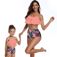 new mother and daughter swimsuit mommy and me swimwear bikini family matching clothes outfits look mom mum baby dresses clothing